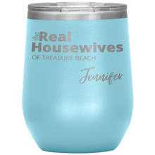 Load image into Gallery viewer, The Real Housewives Wine Tumbler with your location and name - Island Mermaid Tribe