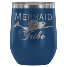 Load image into Gallery viewer, Custom Laser Cut Mermaid Tribe 12oz Wine Tumbler - Island Mermaid Tribe