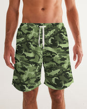 Load image into Gallery viewer, Green Saltwater Camo Men's Swim Trunk