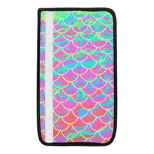 Load image into Gallery viewer, Pink Mermaid Scale Car Seat Belt Cover 7''x12.6'' - Island Mermaid Tribe