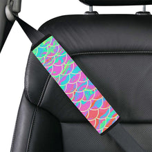 Load image into Gallery viewer, Pink Mermaid Scale Car Seat Belt Cover 7''x12.6'' - Island Mermaid Tribe