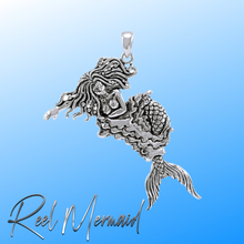 Load image into Gallery viewer, Moveable Mermaid Sterling Silver Pendant | Gift for Mermaid | Gift for her