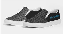 Load image into Gallery viewer, Gray Fish Scale Fin Stalkers Men's Slip-On Canvas Shoe