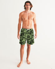 Load image into Gallery viewer, Green Saltwater Camo Men's Swim Trunk