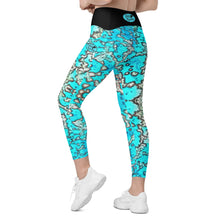 Load image into Gallery viewer, Barrier Reef High Waisted Leggings with Side Pockets available in XS to Plus Size 6XL