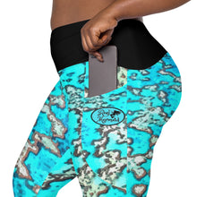 Load image into Gallery viewer, Barrier Reef High Waisted Leggings with Side Pockets available in XS to Plus Size 6XL