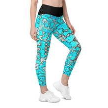 Load image into Gallery viewer, Barrier Reef High Waisted Leggings with Side Pockets available in XS to Plus Size 6XL