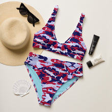 Load image into Gallery viewer, Patriotic Saltwater Camo Recycled high-waisted bikini