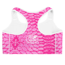 Load image into Gallery viewer, Pink Scale Reel Mermaid Sports bra