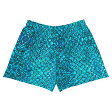 Load image into Gallery viewer, Mermaid Teals Women's Athletic Shorts