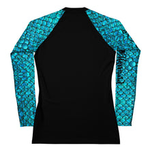 Load image into Gallery viewer, Mermaid Teals Women's Rash Guard