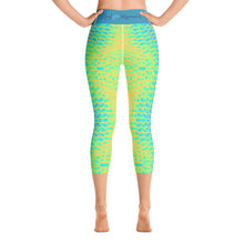 Load image into Gallery viewer, Yellow Tail Reel Mermaid Capri Leggings