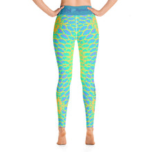 Load image into Gallery viewer, Yellow Tail Reel Mermaid Yoga Leggings