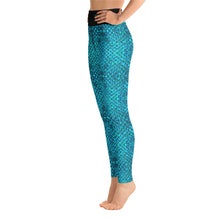 Load image into Gallery viewer, Mermaid Teals Yoga Leggings