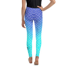 Load image into Gallery viewer, Ombre Mermaid Youth Mermaid Leggings size 8-20