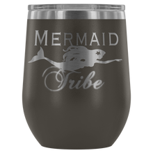 Load image into Gallery viewer, Custom Laser Cut Mermaid Tribe 12oz Wine Tumbler - Island Mermaid Tribe