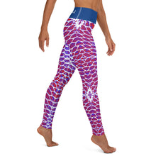 Load image into Gallery viewer, Patriotic Fish Scale Yoga Leggings