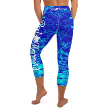 Load image into Gallery viewer, Royal Mermaflage Capri Leggings
