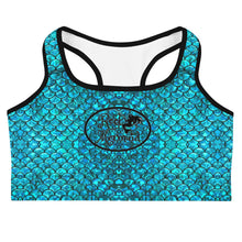 Load image into Gallery viewer, Mermaid Teals Sports bra