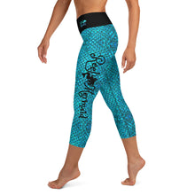 Load image into Gallery viewer, Mermaid Teals Yoga Capri Leggings