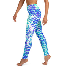 Load image into Gallery viewer, Blue Scale Yoga Leggings - Island Mermaid Tribe