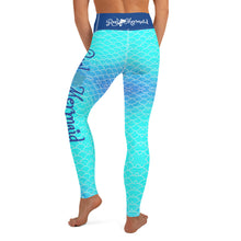 Load image into Gallery viewer, Ombre Blues Reel Mermaid Yoga Leggings