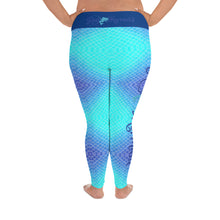 Load image into Gallery viewer, Ombre Blues Print Plus Size Reel Mermaid Leggings