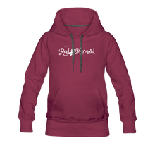 Load image into Gallery viewer, Reel Mermaid Fishing Team Women’s Premium Hoodie - burgundy