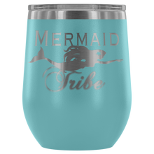 Load image into Gallery viewer, Custom Laser Cut Mermaid Tribe 12oz Wine Tumbler - Island Mermaid Tribe